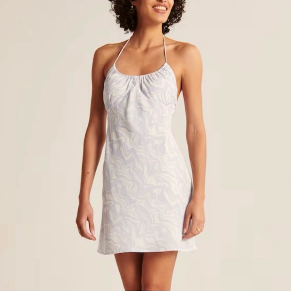 Abercrombie Halter Ruched Mini Dress